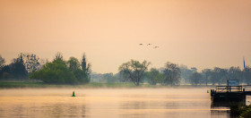 Sonnenaufgang, Dresdener Elbe, Sachsen, Copyright 2019 by Dirk Paul