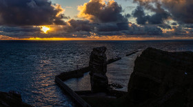 Sonnenuntergang an der langen Anna - Helgoland - Copyright by Dirk Paul : 2017, Helgoland