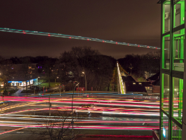 Verkehr zu Luft, Strasse und Schiene in Hamburg Langenhorn Copyright 2017 by Dirk Paul