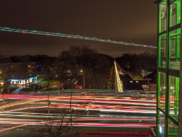 Verkehr zu Luft, Strasse und Schiene in Hamburg Langenhorn Copyright 2017 by Dirk Paul